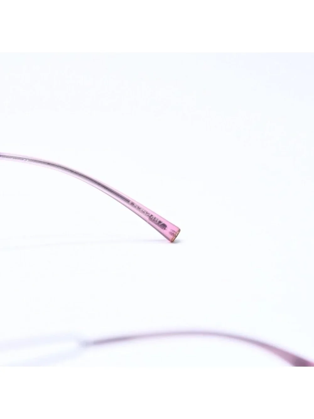 Chanel Rimless Sunglasses Side CC Logo Lavender Light Brown Gradient 16 Eyewear